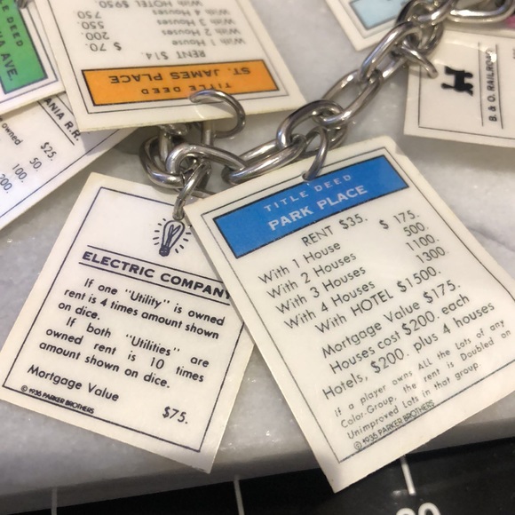 Monopoly Card Vintage Charm Bracelet (1980s) -NWT - Picture 6 of 7